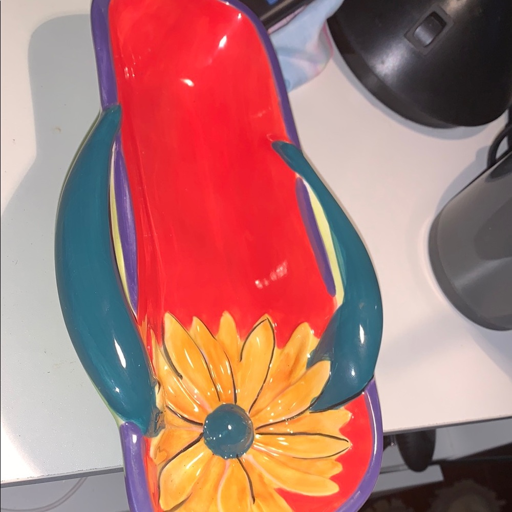 Clay art flip flop serving dish - Picture 3 of 7